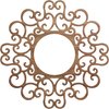 Ekena Millwork Reims Wood Fretwork Pierced Ceiling Medallion, Walnut, 24"OD x 9 1/8"ID x 1/4"T CMWP24X24X0250REWA